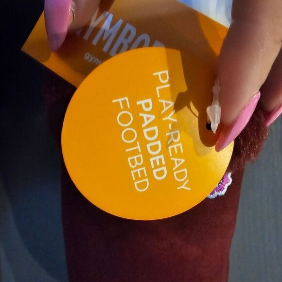 Gymboree Burgundy Faux Suede Clogs with Decorative Flowers size 2 - Picture 5 of 12